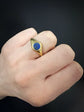VICTORIAN LAPIS LAZULI & 15CT GOLD RING