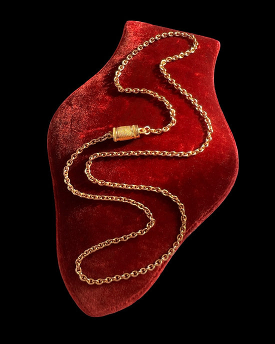 19TH CENTURY 14CT GOLD FINE CABLE CHAIN