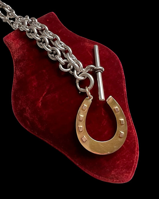 VICTORIAN 9CT GOLD HORSESHOE PENDANT