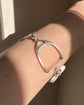 VINTAGE FRENCH SILVER LARGE STIRRUP BRACELET