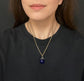 VICTORIAN LAPIS LAZULI SPHERE & DIAMOND BOW PENDANT