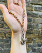 VINTAGE LARGE SILVER ANCHOR & FISH PENDANT