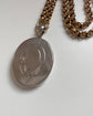 LARGE SCALE VICTORIAN SILVER ‘GARTER MOTIF’ LOCKET