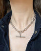 VICTORIAN CHUNKY SILVER PAPERCLIP ALBERT CHAIN