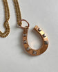 VICTORIAN 18CT GOLD MIXED METAL HORSESHOE PENDANT