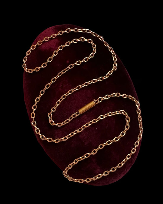 ANTIQUE 15CT GOLD FINE CABLE LINK CHAIN