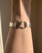 FRENCH SILVER DOUBLE STIRRUP BANGLE