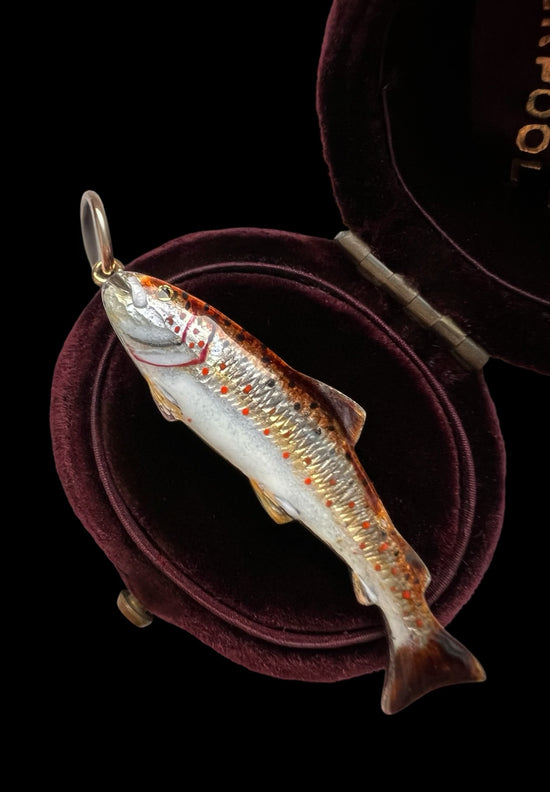 VICTORIAN ENAMEL FISH PENDANT