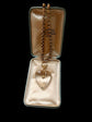 SUPERSIZED CHUNKY VICTORIAN ROCK CRYSTAL HEART PENDANT