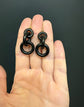 VICTORIAN JET CHAIN EARRINGS