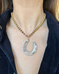 LARGE VICTORIAN SILVER HORSESHOE PENDANT