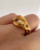 VICTORIAN 18CT GOLD DOUBLE SNAKE RING