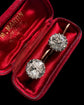 19TH CENTURY PASTE SINGLE STONE EARRINGS