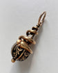 VICTORIAN 15CT COILED SNAKE & ENEMAL DROP PENDANT