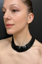 VICTORIAN WHITBY JET GEOMETRIC COLLAR NECKLACE