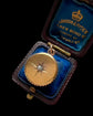 ANTIQUE DIAMOND SET 15CT GOLD DISC PENDANT