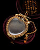 VICTORIAN 15CT GOLD HEART PADLOCK & KEY PENDANT