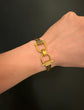 18CT GOLD SNAFFLE & ELEPHANT HAIR BANGLE
