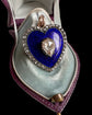 ANTIQUE DIAMOND & ENAMEL HEART PENDANT