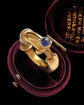 HUGE VINTAGE 18CT GOLD & SAPPHIRE BOLT RING