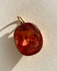 LARGE QUEEN ANNE PEACH PASTE DROP PENDANT