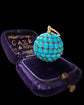 VICTORIAN PAVÉ TURQUOISE SPHERE PENDANT