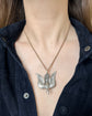 LARGE VICTORIAN SILVER DOVE PENDANT