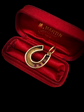 VICTORIAN RUBY & DIAMOND 15CT GOLD HORSESHOE PENDANT