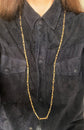 EARLY 19TH CENTURY 18CT GOLD & SWISS ENAMEL CHAIN