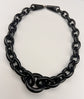 VICTORIAN CHUNKY WHITBY JET CHAIN NECKLACE