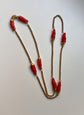 EARLY 19TH CENTURY CARVED CORAL HORSE & 18CT NECKLACE