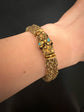 GEORGIAN 15CT BRACELET WIRH AN EXCEPTIONAL TURQUOISE SET CLASP