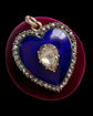 ANTIQUE DIAMOND & ENAMEL HEART PENDANT