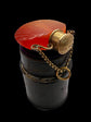GEORGIAN CARNELIAN SHELL SCENT BOTTLE PENDANT