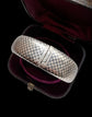 19TH CENTURY SILVER NIELLO CHEQUERBOARD BANGLE