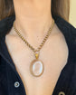 VICTORIAN LARGE ROCK CRYSTAL & 18CT GOLD PENDANT