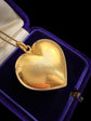 19TH CENTURY LARGE 18CT GOLD PUFFY HEART PENDANT