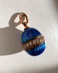 EARLY 20TH CENTURY ENAMEL & DIAMOND EGG PENDANT