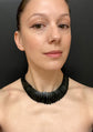 VICTORIAN WHITBY JET GEOMETRIC COLLAR NECKLACE