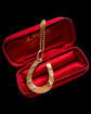 VICTORIAN 18CT GOLD MIXED METAL HORSESHOE PENDANT