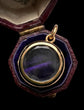19TH CENTURY FACETED GLASS & ENAMEL 18CT GOLD LOCKET