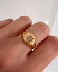 VICTORIAN 18CT GOLD & DIAMOND STAR SET SIGNET RING