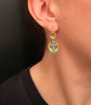 VICTORIAN TURQUOISE & 18CT GOLD EARRINGS