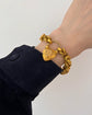 GEORGIAN PINCHBECK HEART PADLOCK BRACELET