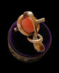 VICTORIAN CORAL & 9CT GOLD SNAKE PENDANT