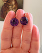 VICTORIAN PURPLE PASTE EARRINGS