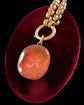 LARGE QUEEN ANNE PEACH PASTE DROP PENDANT