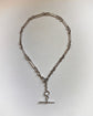VICTORIAN CHUNKY SILVER PAPERCLIP CHAIN WITH REMOVABLE T-BAR