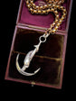 VINTAGE LARGE SILVER ANCHOR & FISH PENDANT