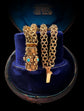GEORGIAN 15CT BRACELET WIRH AN EXCEPTIONAL TURQUOISE SET CLASP